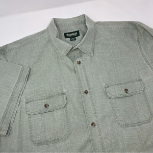 Outdoor Life Summer ShortSleeve 2 Pockets‎ 100% Cotton Size XXLarge Sage